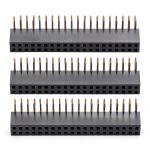 Female Pin Headers 3pcs 2x20 2.54mm Pitch Right Angle Row Jeanoko-0