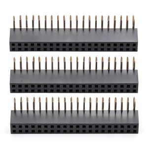 Female Pin Headers 3pcs 2x20 2.54mm Pitch Right Angle Row Jeanoko-0