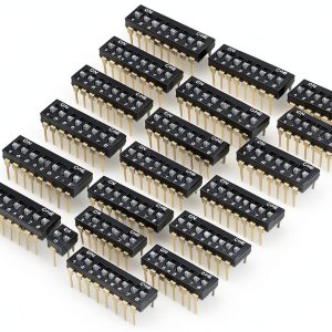 uxcell 20 Pcs Black DIP Switch 1-8 Positions 2.54mm Pitch for PCB-0