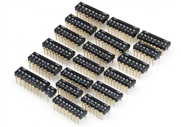 uxcell 20 Pcs Black DIP Switch 1-8 Positions 2.54mm Pitch for PCB-0