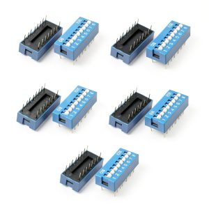 Double Row Dip Switch 8-Position 2.54mm Pitch 16-Pin 10pcs Yohii-0
