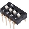 uxcell 10 Pcs Black DIP Switch 4 Position 2.54mm Pitch for PCB-2