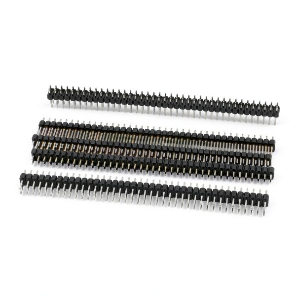 uxcell 5 Pcs 2x40 80 Pin 2.54mm Double Row Straight Male Pin Header-0