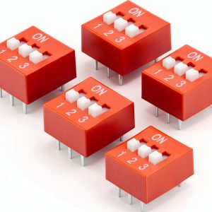 uxcell 5 Pcs Pink DIP Switch 3‑Way 2.54mm Pitch for Breadboard PCB-0