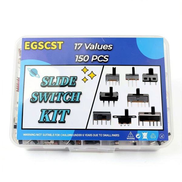 Mini Micro Slide Switch 150pcs Kit 17Values EGSCST DIP Switches-1