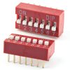 10PCS DIP Switch 2.54mm Red Inline 7‑Position by LUORNG PCB-3