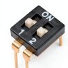 uxcell 5 Pcs Black DIP Switch Horizontal 2 Way 2.54mm Pitch for PCB-2