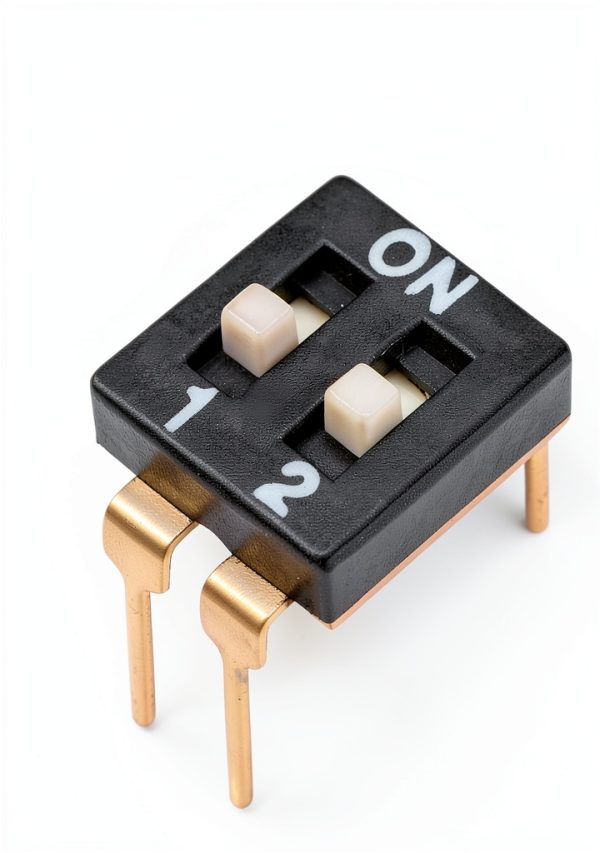 uxcell 5 Pcs Black DIP Switch Horizontal 2 Way 2.54mm Pitch for PCB-2