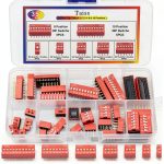Taiss 35PCS Double Row DIP Switch Kit 1-2-3-4-6-8-10 Position 2.54mm-0