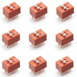 Fielect 20pcs DIP Switch Horizontal Toggle 1-2 Positions 2.54mm Pitch for Circuit Breadboards PCB Red-0