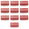10PCS DIP Switch 2.54mm Red Inline 7‑Position by LUORNG PCB-0