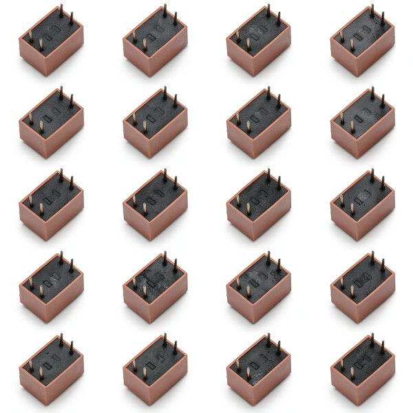 Fielect 20pcs DIP Switch Horizontal Toggle 1-2 Positions 2.54mm Pitch for Circuit Breadboards PCB Red-4