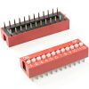 40PCS Double Row Dip Switch Assorted Kit Kulannder 2.54mm Red Switch-5